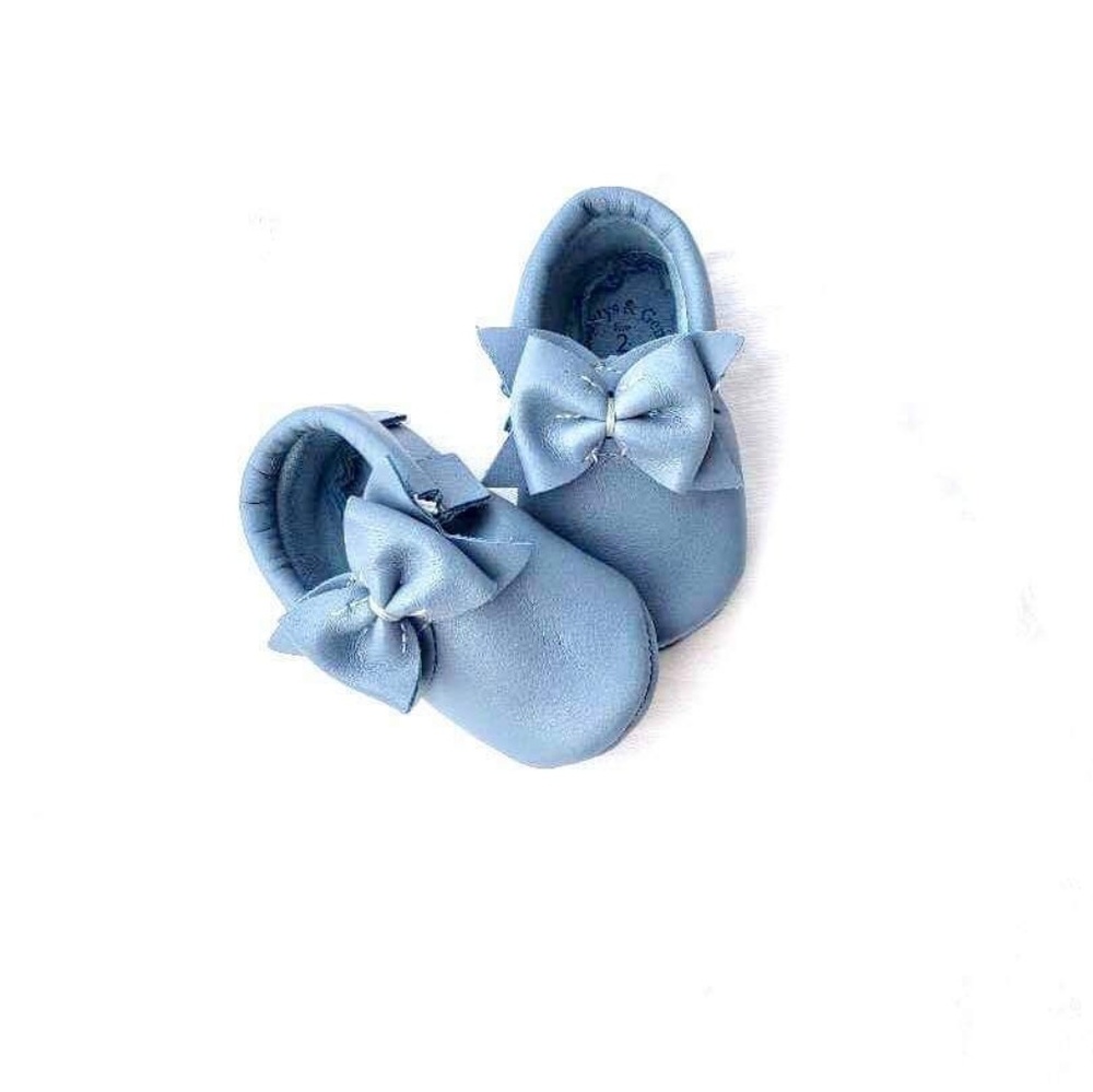 Beautys and Gents Sea Blue moccs - Picture 2 of 3